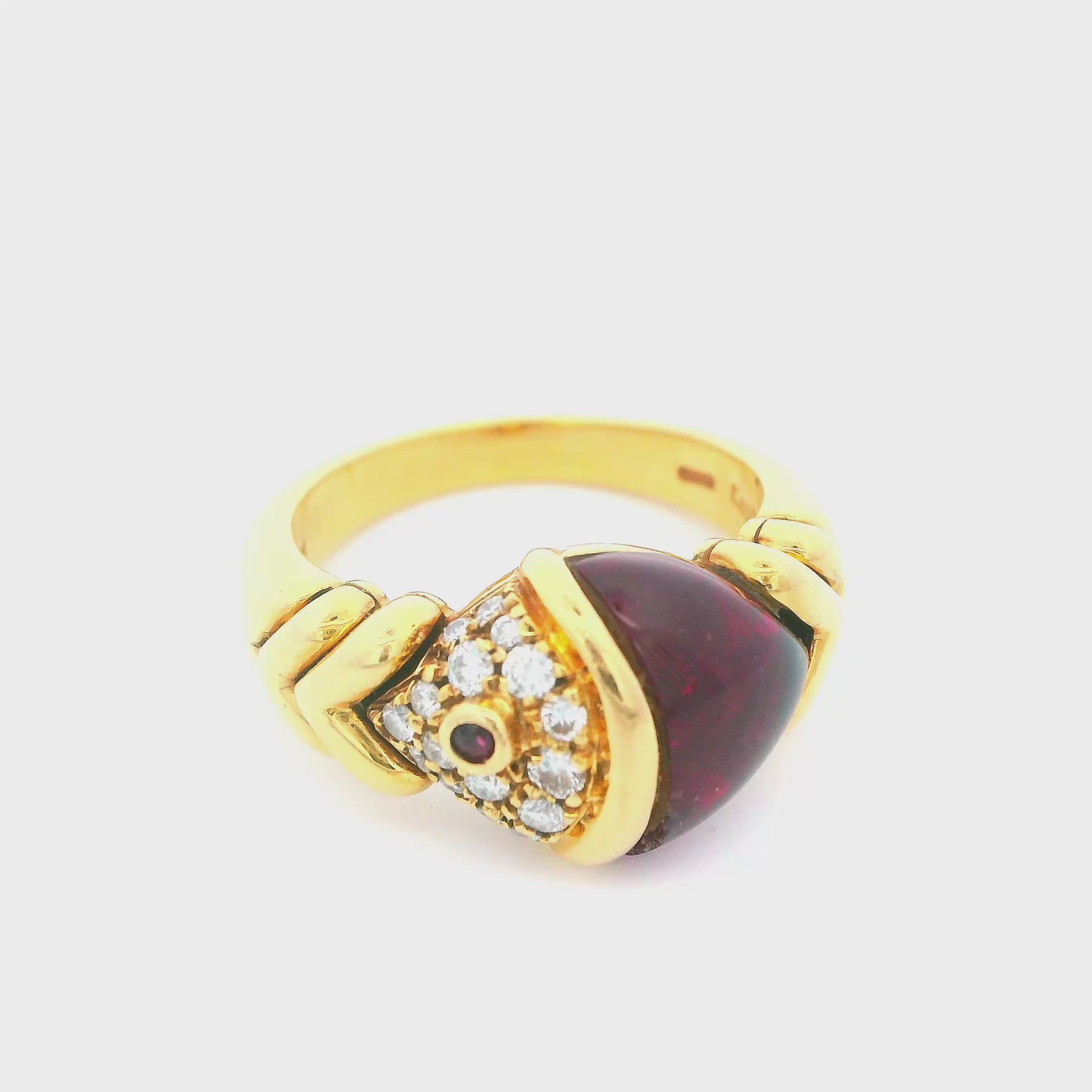 Bvlgari Fish Ring Cab Tourmaline & Diamonds