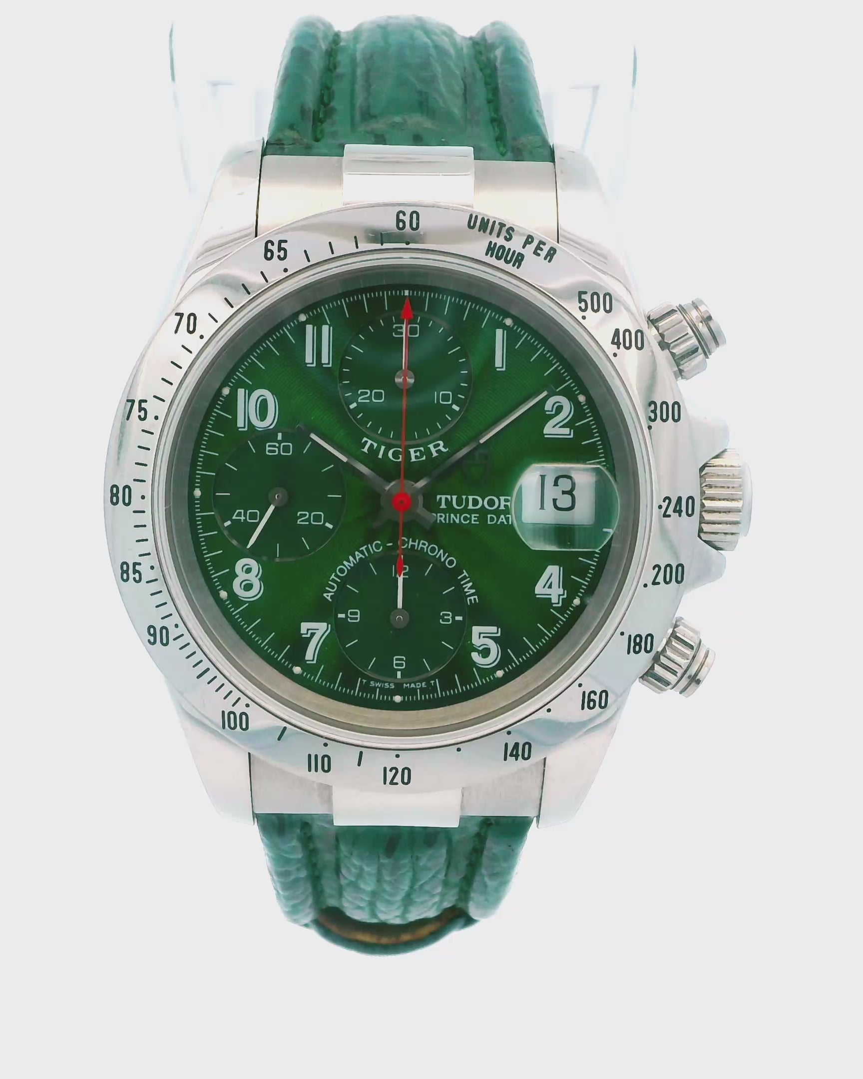 Tudor Prince Date Chronograph Tiger Green 79280 Box & Papers