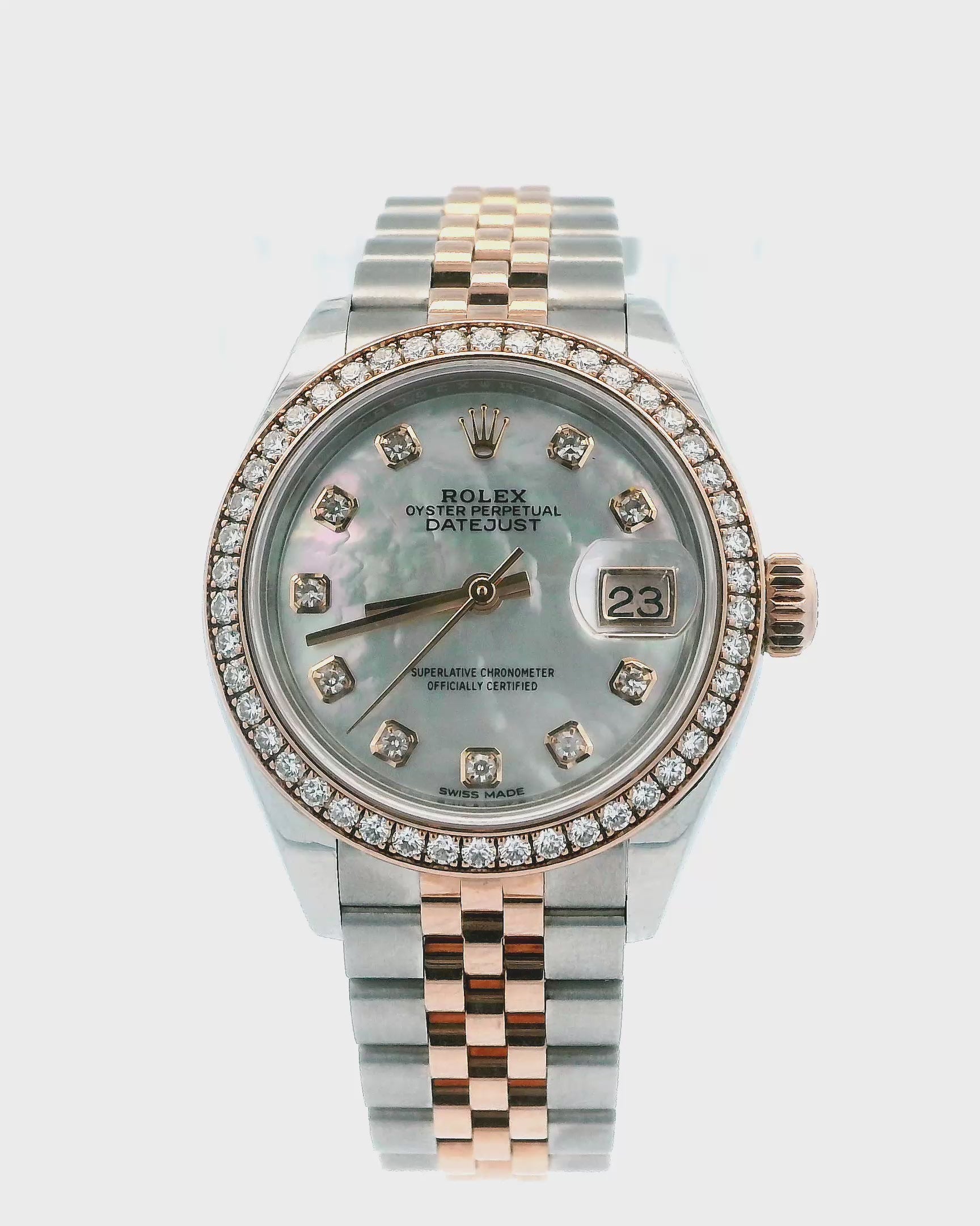 Rolex Datejust 279381RBR Diamond MOP Dial Two-Tone Watch Box Papers