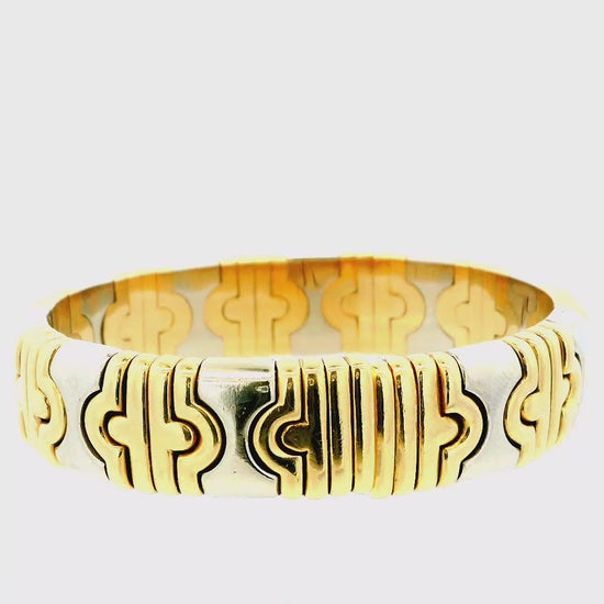 Bvlgari 18k yellow & White Gold Parentesi Cuff