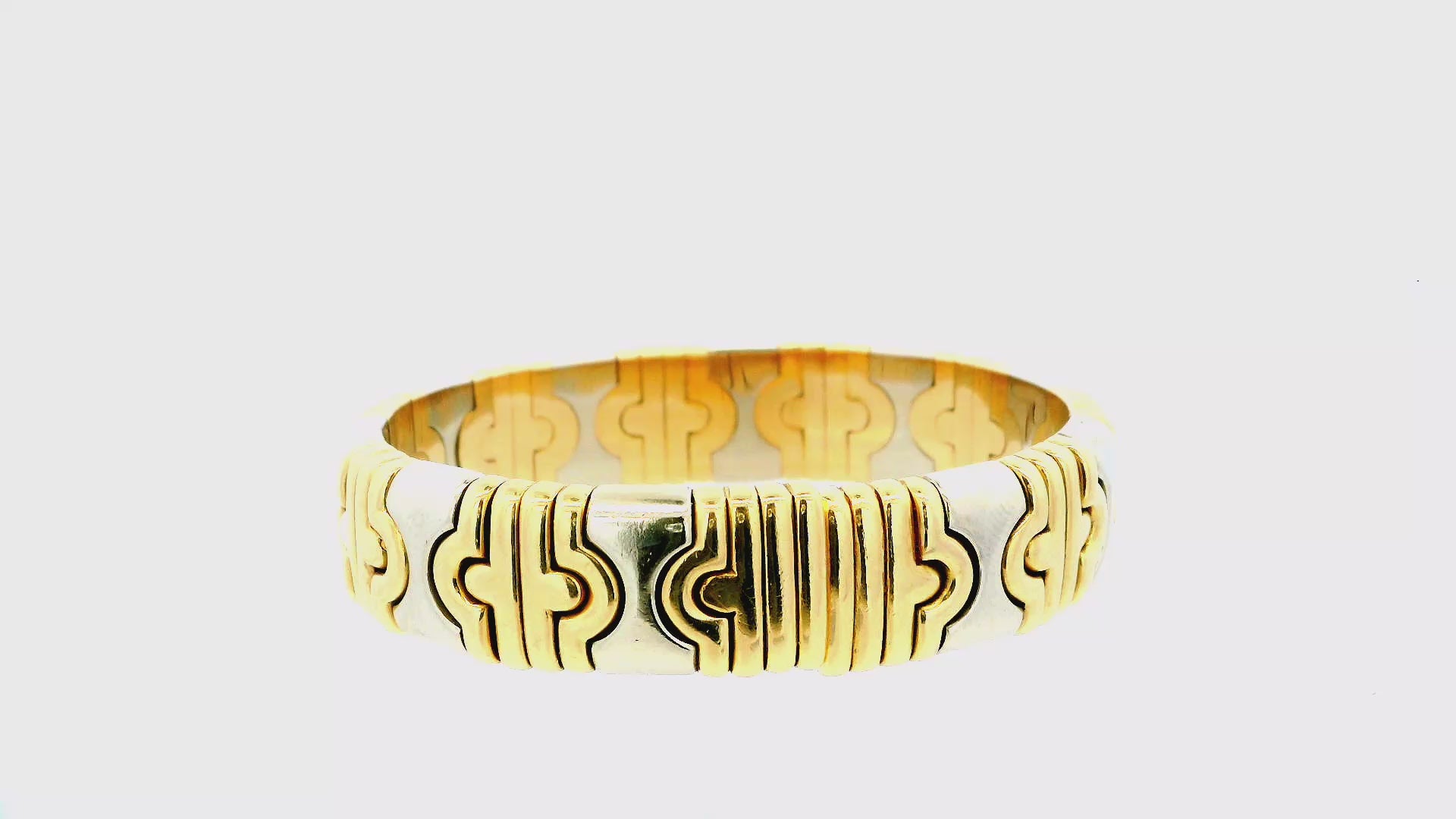 Bvlgari 18k yellow & White Gold Parentesi Cuff