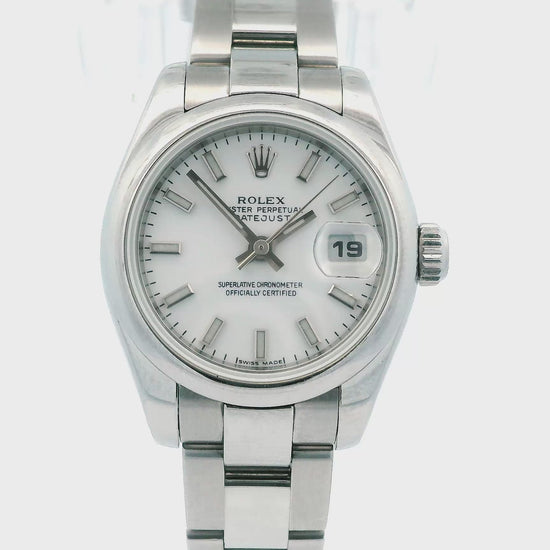 Rolex Datejust 179160 Stainless Steel White Dial Ladies Watch