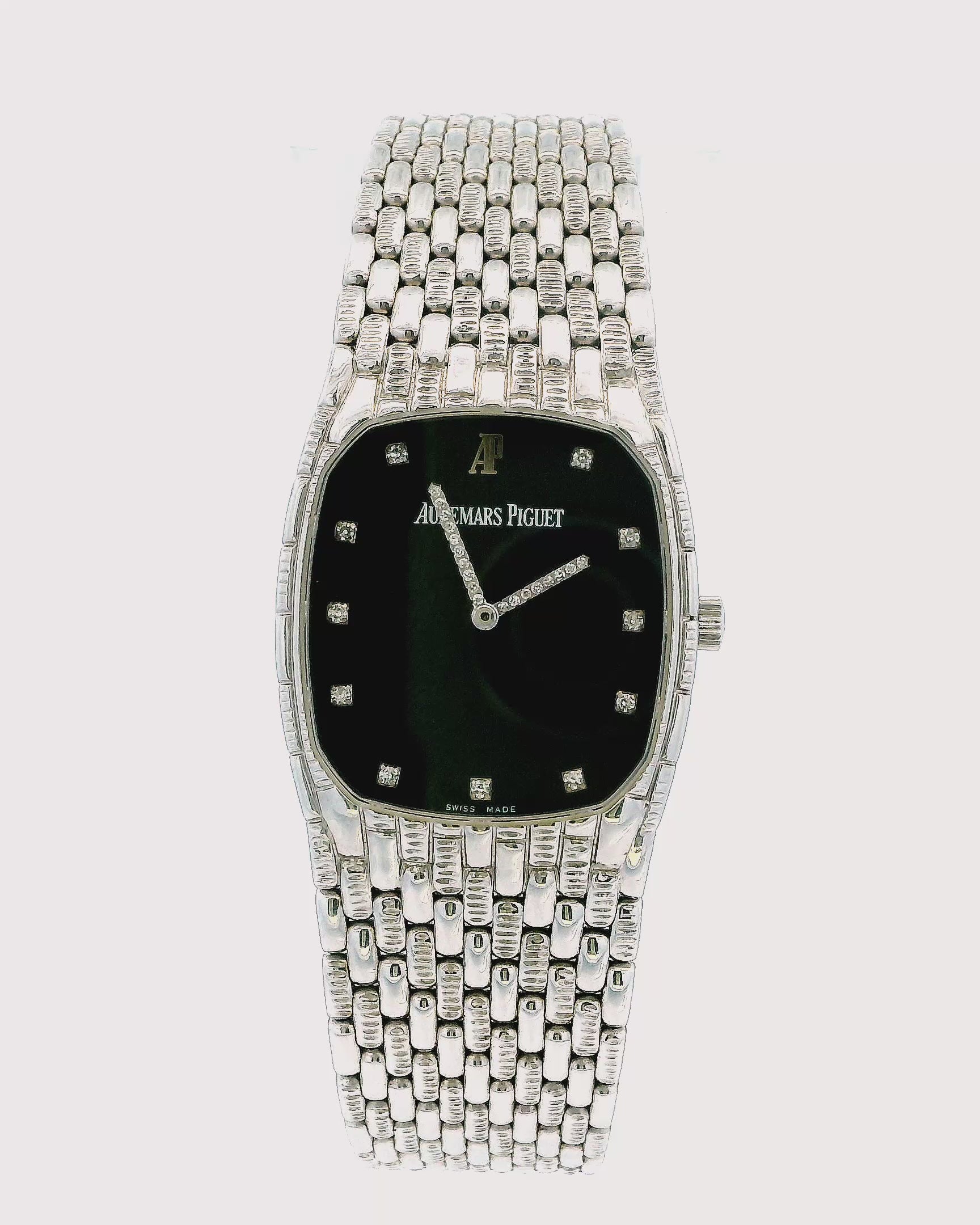 Audemars Piguet 4126 Diamond Black Dial 18K White Gold.