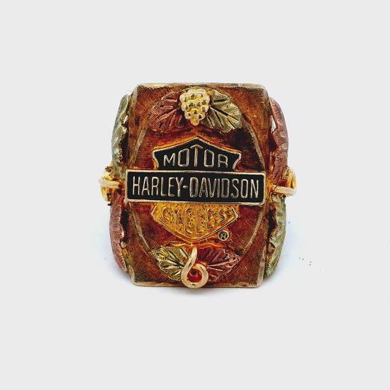 Harley Davidson 10k Multicolor Ring