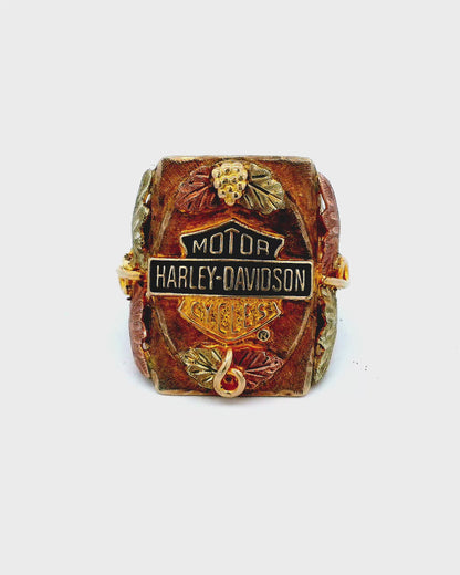 Harley Davidson 10k Multicolor Ring