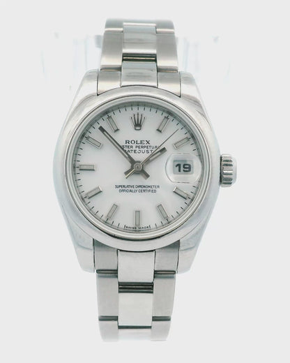 Rolex Datejust 179160 Stainless Steel White Dial Ladies Watch