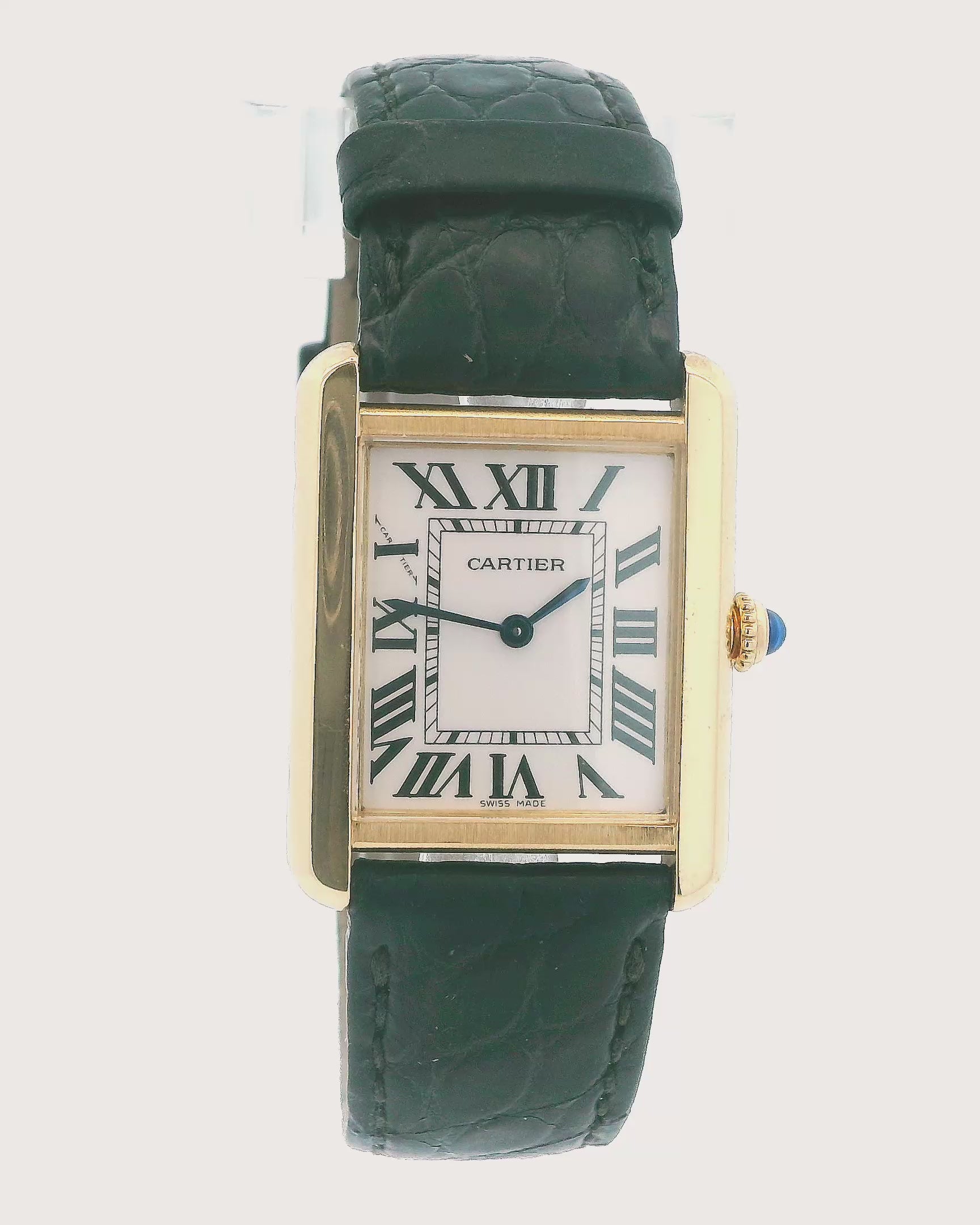 Cartier Tank Solo W5200002 18K Yellow Gold Ladies Watch
