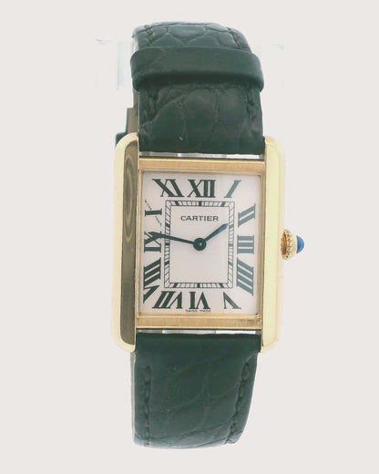 Cartier Tank Solo W5200002 18K Yellow Gold Ladies Watch