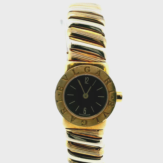 Bvlgari Tubogas BB19 2T 18K Yellow & White Gold Ladies Watch