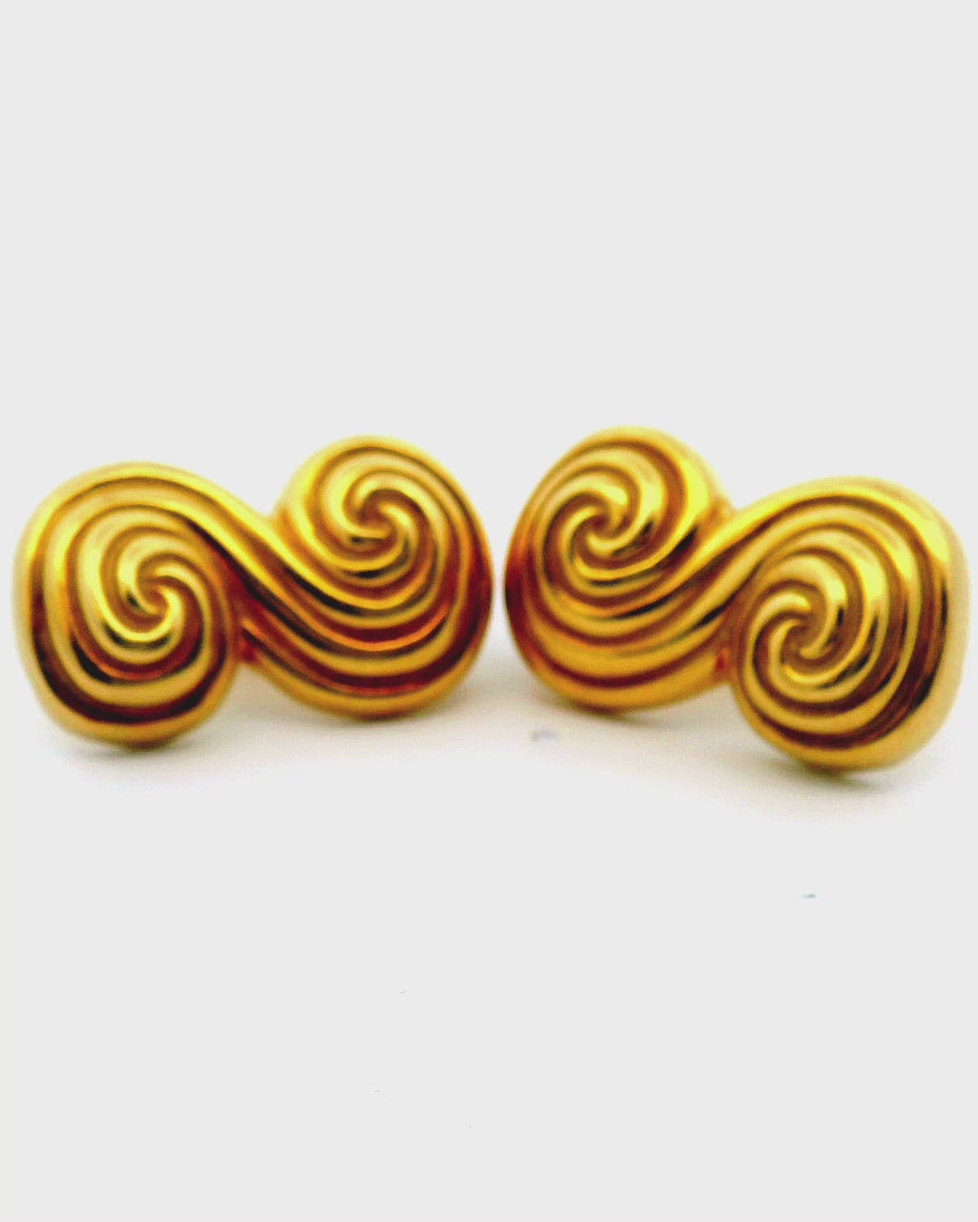 Tiffany Earrings tornado Clip-backs 18K Yellow Gold