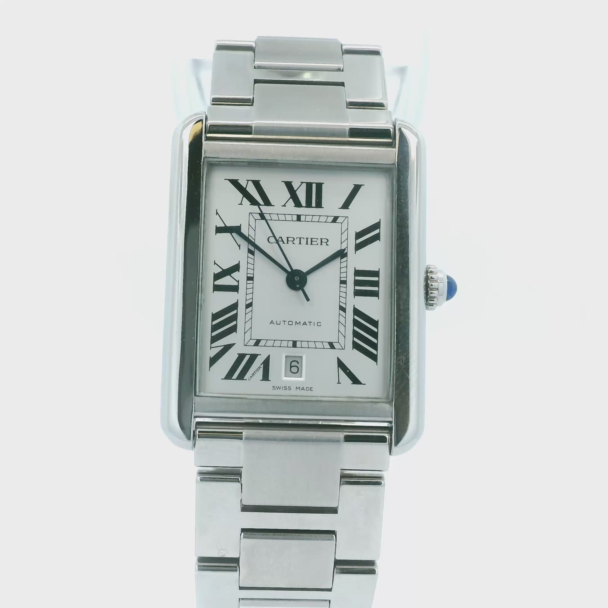 Cartier Tank Solo XL W5200028/3800 Stainless Steel Watch Box Papers(Pre-Owned)