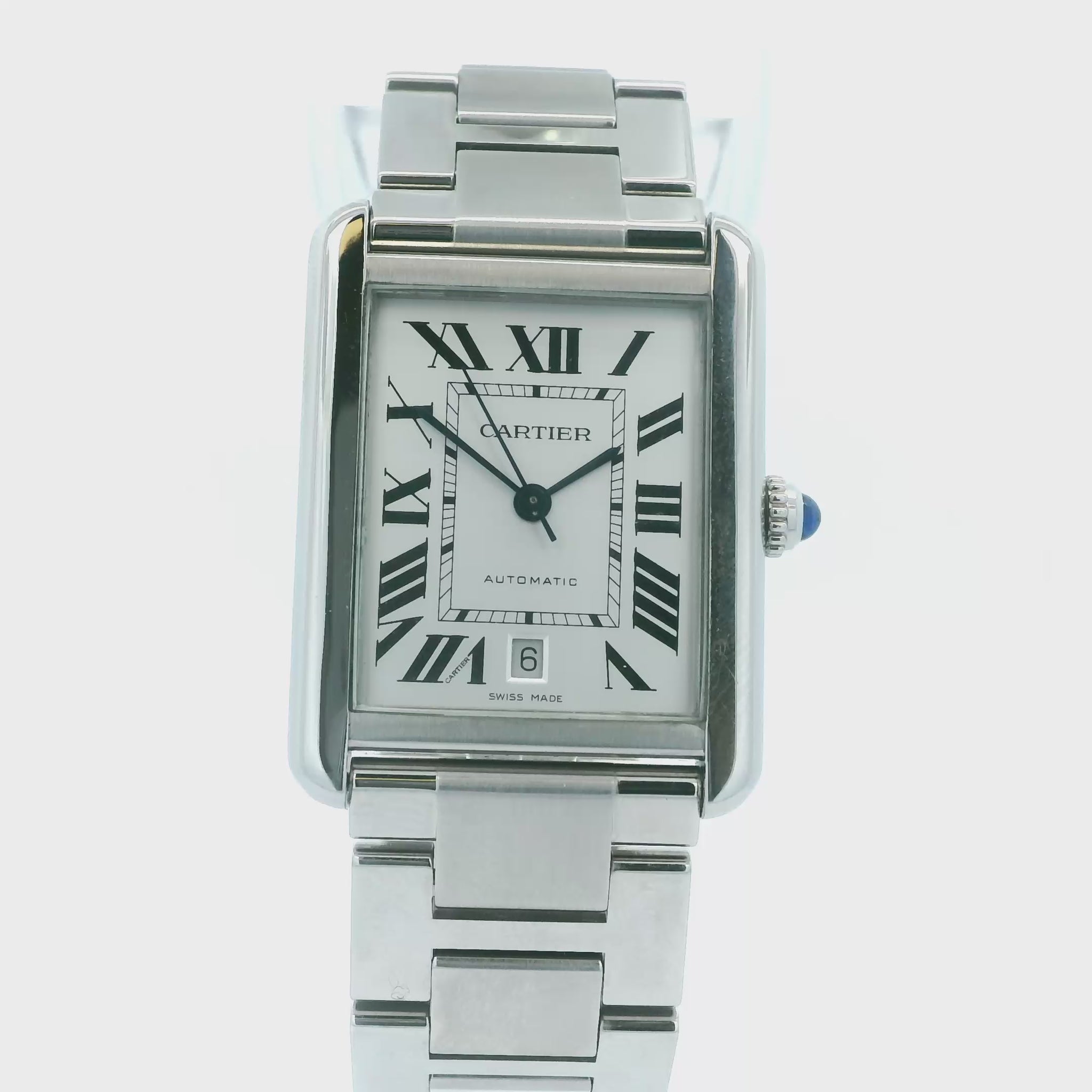 Cartier Tank Solo XL W5200028/3800 Stainless Steel Watch Box Papers(Pre-Owned)
