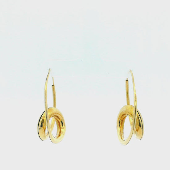 Michael Good 18K Yellow Gold Swirl Earring