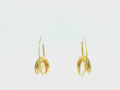 Michael Good 18K Yellow Gold Swirl Earring