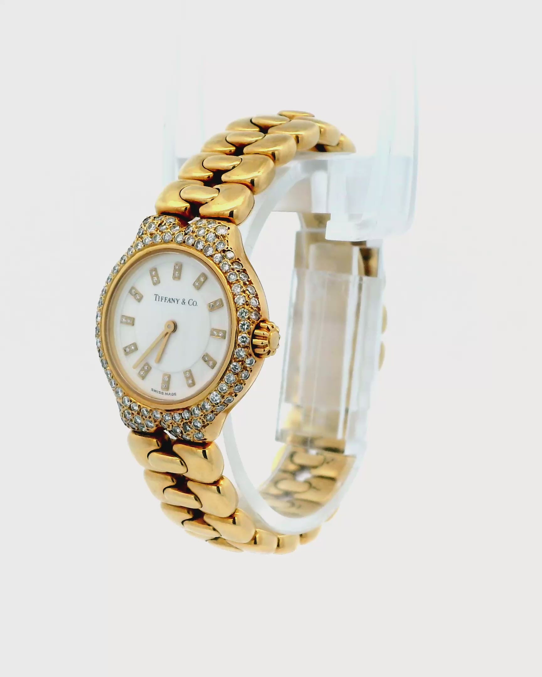 Tiffany & Co. Tessoro 18K Yellow Gold & Pave Bezel