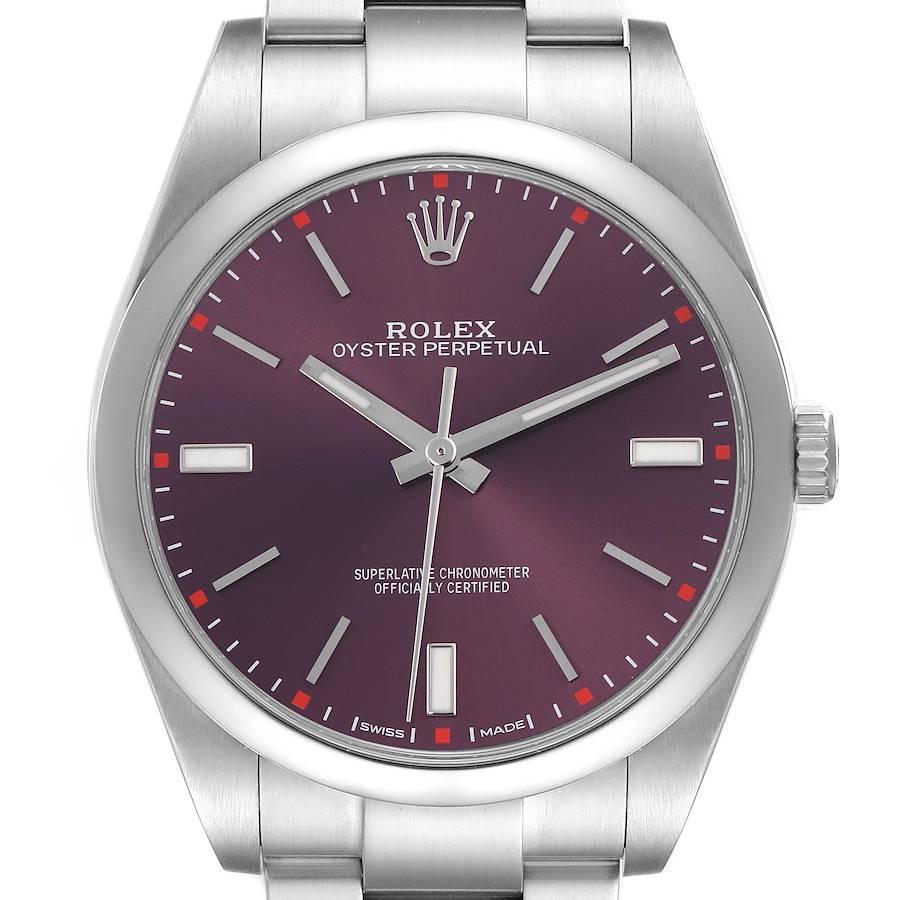 Rolex Oyster Perpetual 114300 Red Grape Dial W/ Box & Card-2017