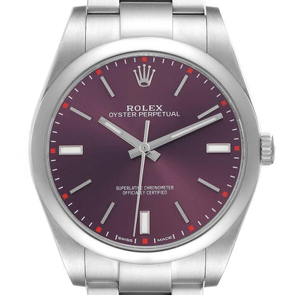 Rolex Oyster Perpetual 114300 Red Grape Dial W/ Box & Card-2017
