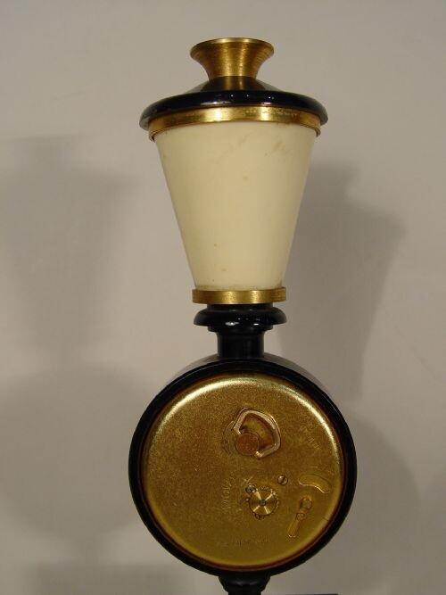 Jaeger Le Coultre Gilt Brass Lamp Post Clock