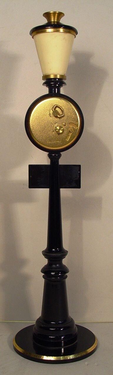 Jaeger Le Coultre Gilt Brass Lamp Post Clock